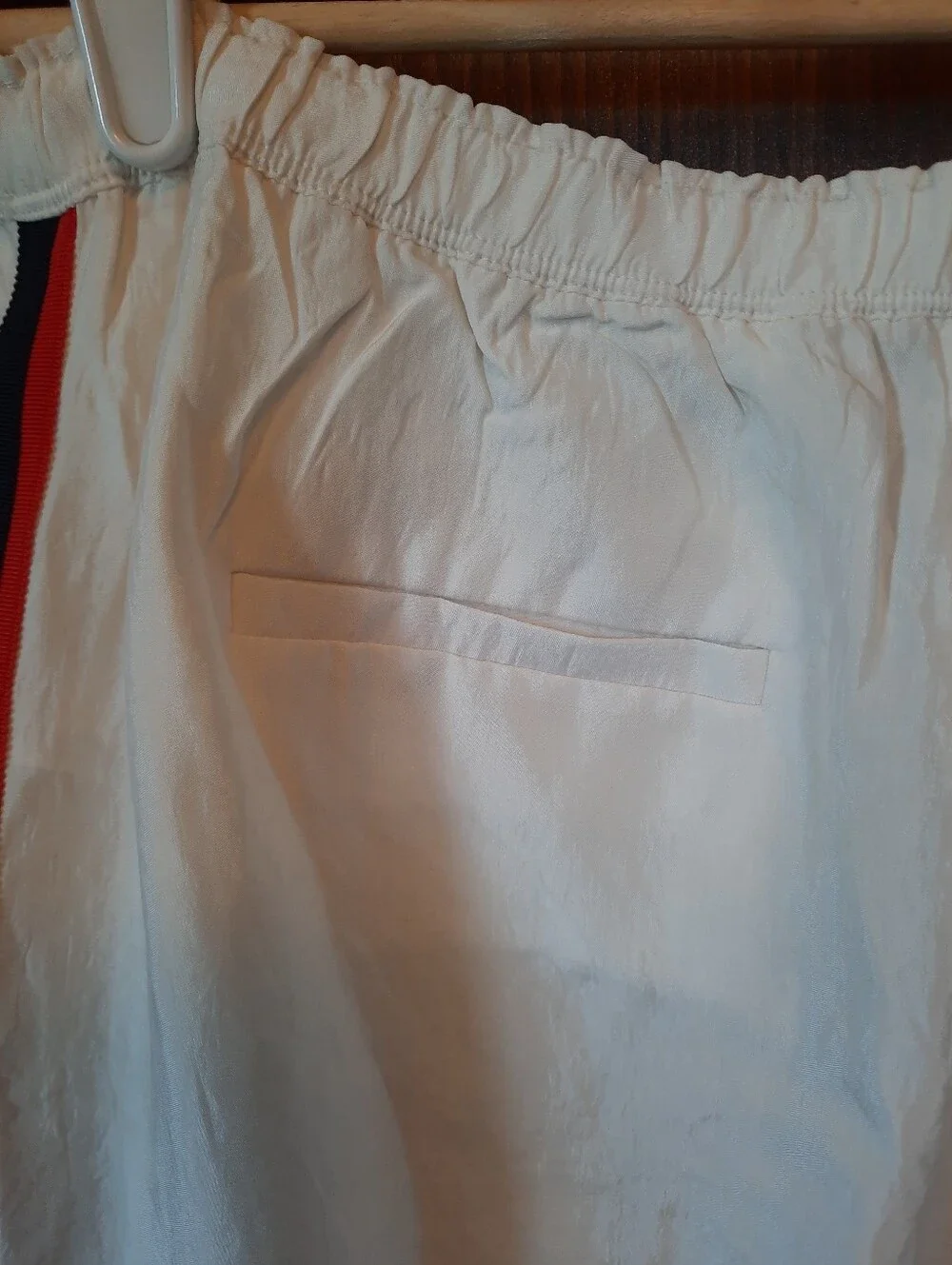 🛍NWT J. Crew Stratus Side-Stripe Ivory Textured Stain Pull-on Track Pant Size 4 - Picture 14 of 16